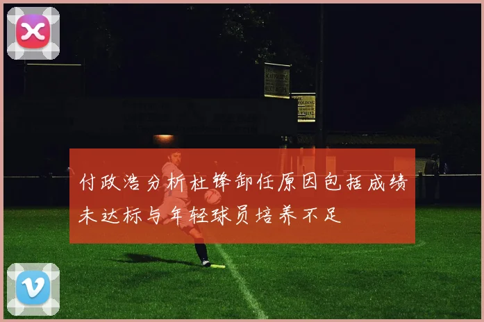付政浩分析杜锋卸任原因包括成绩未达标与年轻球员培养不足